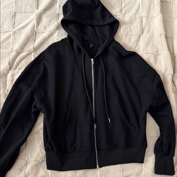 Women’s Black Zip-Up Hoodie - Picture 4 of 8